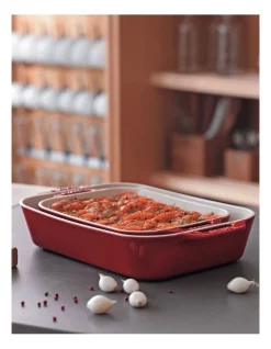 New 👏 Staub Rectangle Gratin Dish 34X24cm In Red 🎉 -Appetito Shop unnamed file 284