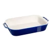 Flash Sale ???? Staub Rectangle Gratin Dish 34X24cm Blue ⌛