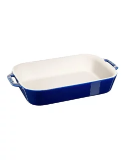 Flash Sale 🎉 Staub Rectangle Gratin Dish 34X24cm Blue ⌛