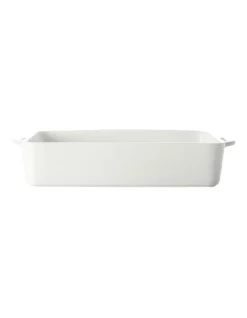 Outlet 🔔 Casa Domani Casual White Evolve Rectangular Baker 32x22.5x7cm Gift Boxed 🛒