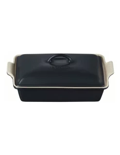 Flash Sale 🤩 Le Creuset Heritage Covered Rectangular Dish 33cm Satin Black 😍