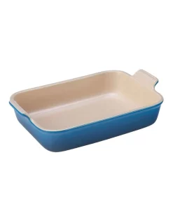 Best deal 💯 Le Creuset Heritage Deep Rectangular Dish 32cm Marseille Blue ❤️