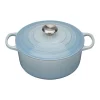 Discount ???? Le Creuset Signature 24cm Cast Iron Round Casserole Blue ????