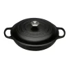 New ???? Le Creuset Signature 30cm Cast Iron Shallow Casserole Black ✔️