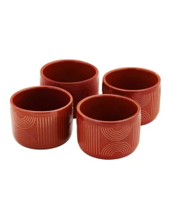 Budget 👏 Maxwell & Williams Arc Ramekins 10x7cm Set Of 4 Terracotta Gift Boxed ⌛