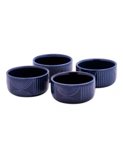 Promo π― Maxwell & Williams Arc Ramekins 8.5x4cm Set Of 4 Indigo Blue Gift Boxed π