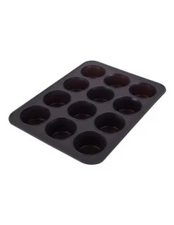 Best deal 🛒 Daily Bake Silicone 12-Cup Muffin Pan Charcoal 🔔
