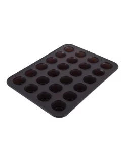 Deals β€οΈ Daily Bake Silicone 24-Cup Mini Muffin Pan Charcoal β