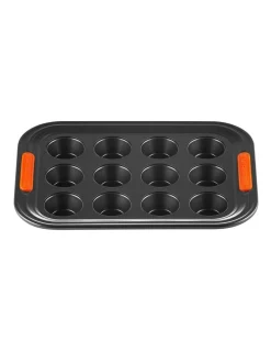 Brand new 💯 Le Creuset Toughened Non-Stick 12 Cup Mini Muffin Tin In Black ✔️