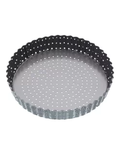 Discount 😀 MasterCraft Crusty Bake 25cm Loose Base Round Flan/Quiche Pan Carbon 👏