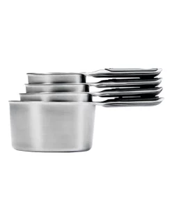 Deals π OXO 4 Piece Stainless Steel Measuring Cup Set In Silver π