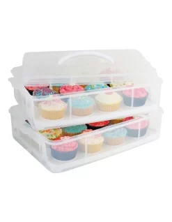 Best Sale ✨ Daily Bake 24 Cup Stackable Cupcake Carrier Clear ⌛