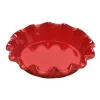 Discount ???? Emile Henry Ruffled Pie Dish 27Cm/1.0L Burgundy ????
