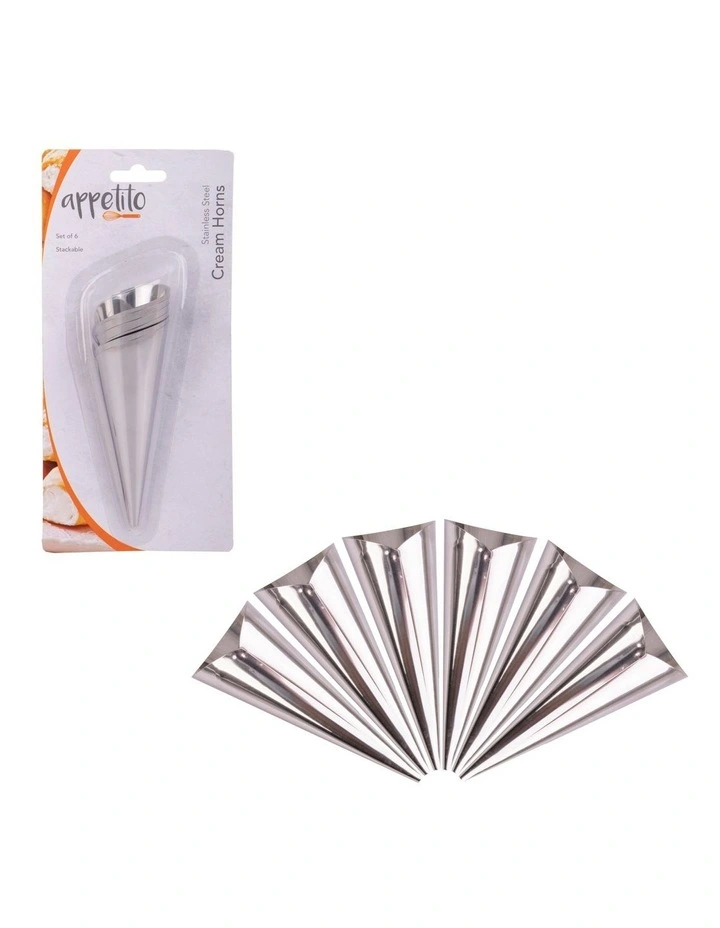 Brand new π Appetito Stainless Steel Cream Horns Set 6 π 2 Brand new π Appetito Stainless Steel Cream Horns Set 6 π - Image 2