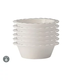 Outlet ⭐ Maxwell & Williams Epicurious Fluted Pie Dish Mini 12.5x4cm White Set Of 6 🧨